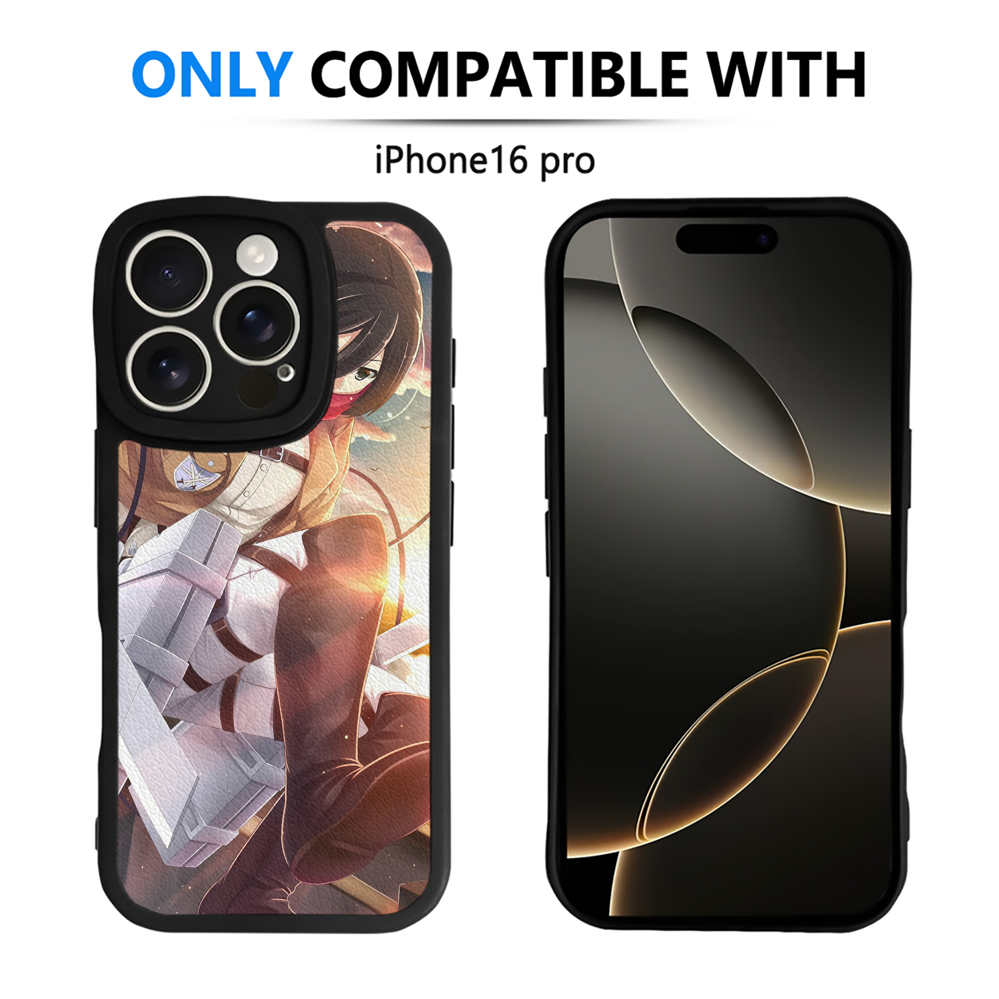 （画像用） 進撃の巨人 Attack on Titan 【iPhone 16シリーズ対応】シリコンスマホケース（レザー調） 材質：シリコン